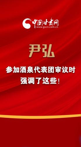 【2022甘肅兩會(huì)·圖解】尹弘書記參加酒泉代表團(tuán)審議時(shí)強(qiáng)調(diào)了這些！