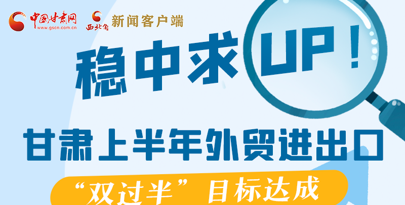圖解|穩(wěn)中求UP！甘肅上半年外貿(mào)進(jìn)出口“雙過半”目標(biāo)達(dá)成